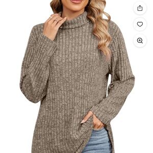 Women's Ribbed Turtleneck Sweater